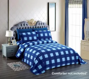 Belle Haven 6 Piece Sheet Set Bedding Set Royal Blue/Baby Blue Checkered