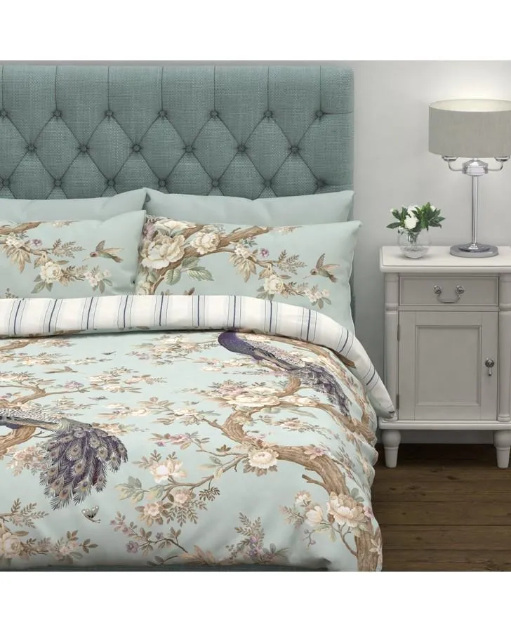 Belvedere Printed Duck Egg Duvet Cover