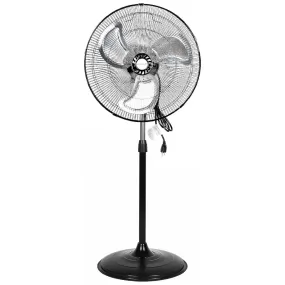 BILT HARD 18" High Velocity Pedestal Oscillating Fan, 3-Speed Industrial Standing Fan with Aluminum Blades, 3850 CFM Heavy Duty Metal Shop Fan