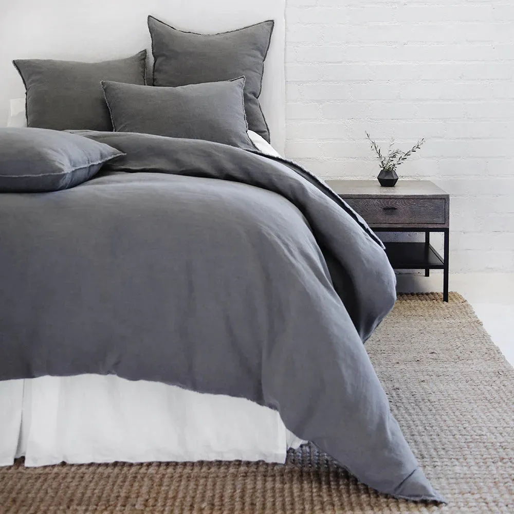 Blair Linen Duvet Set - Midnight