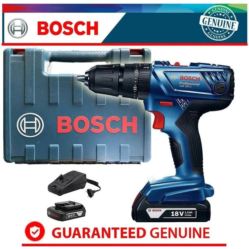 Bosch GSB 180-Li Cordless Hammer Drill 3/8" (10mm) 18V [Kit]