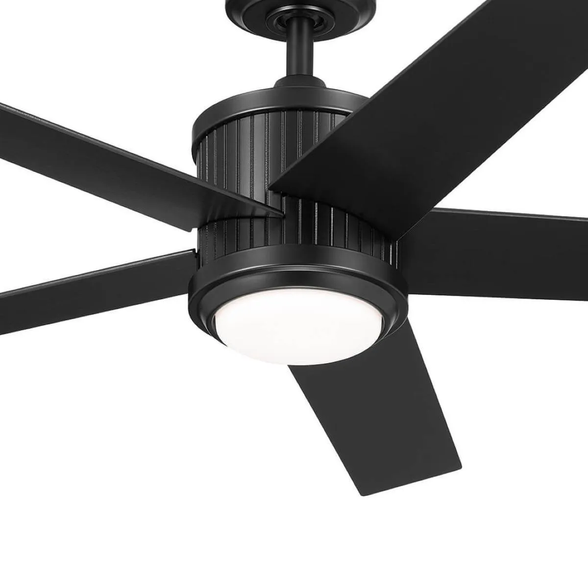 Brahm 48 Inch Satin Black LED Indoor Ceiling Fan with Remote