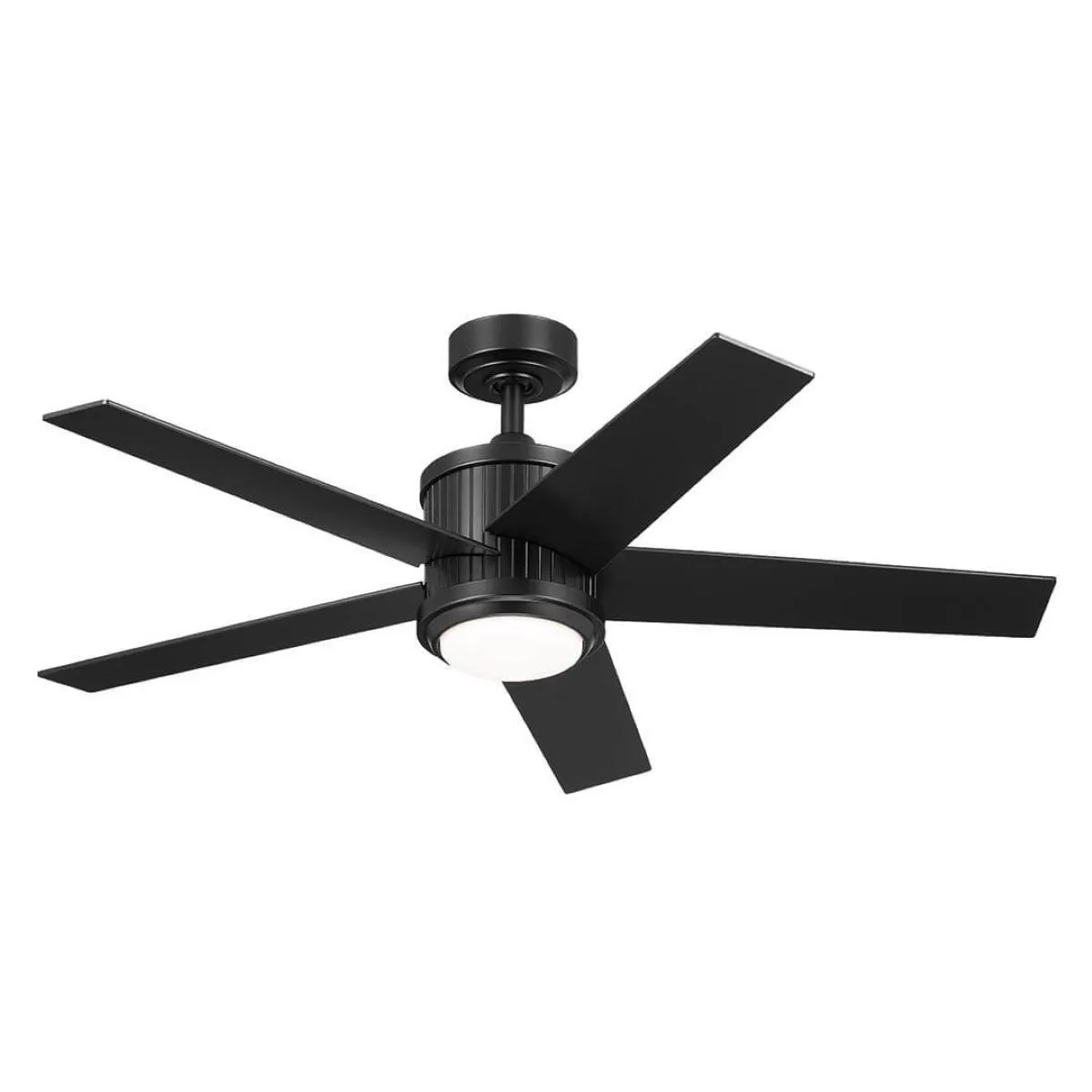 Brahm 48 Inch Satin Black LED Indoor Ceiling Fan with Remote