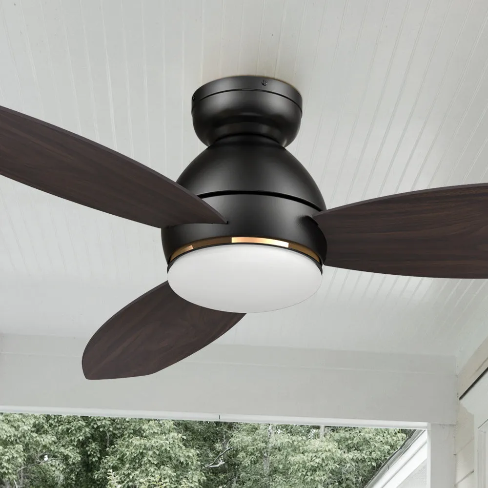 Bretton Low Profile Outdoor/Indoor Smart Fan with LED Light Remote 48"