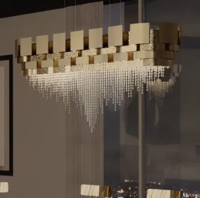 BRIGITTA Luxury Crystal Linear Chandelier