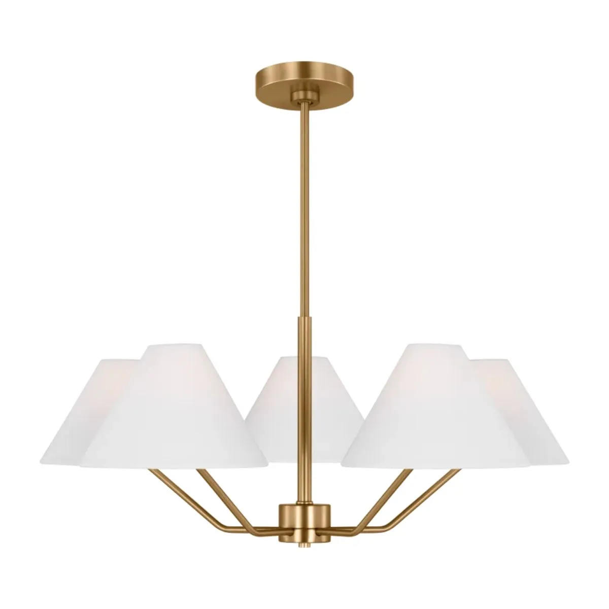 Burke 30 in. 5 Lights Chandelier Satin Brass finish