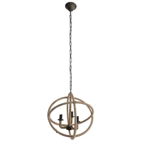 CADE 3 LIGHT CHANDELIER 19", TAUPE