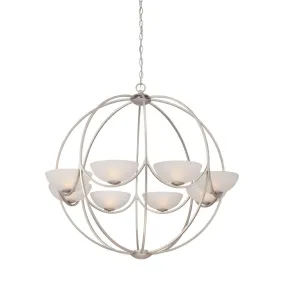 Carlucci 34 in. 8 Lights Chandelier Silver finish