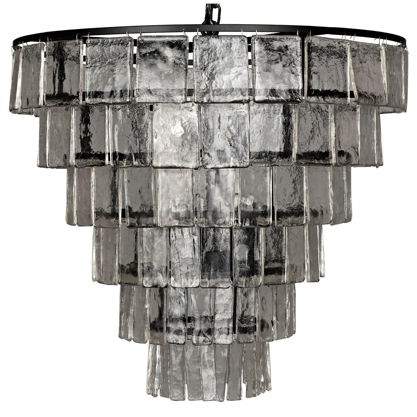 CARNEGIE CHANDELIER, BLACK STEEL