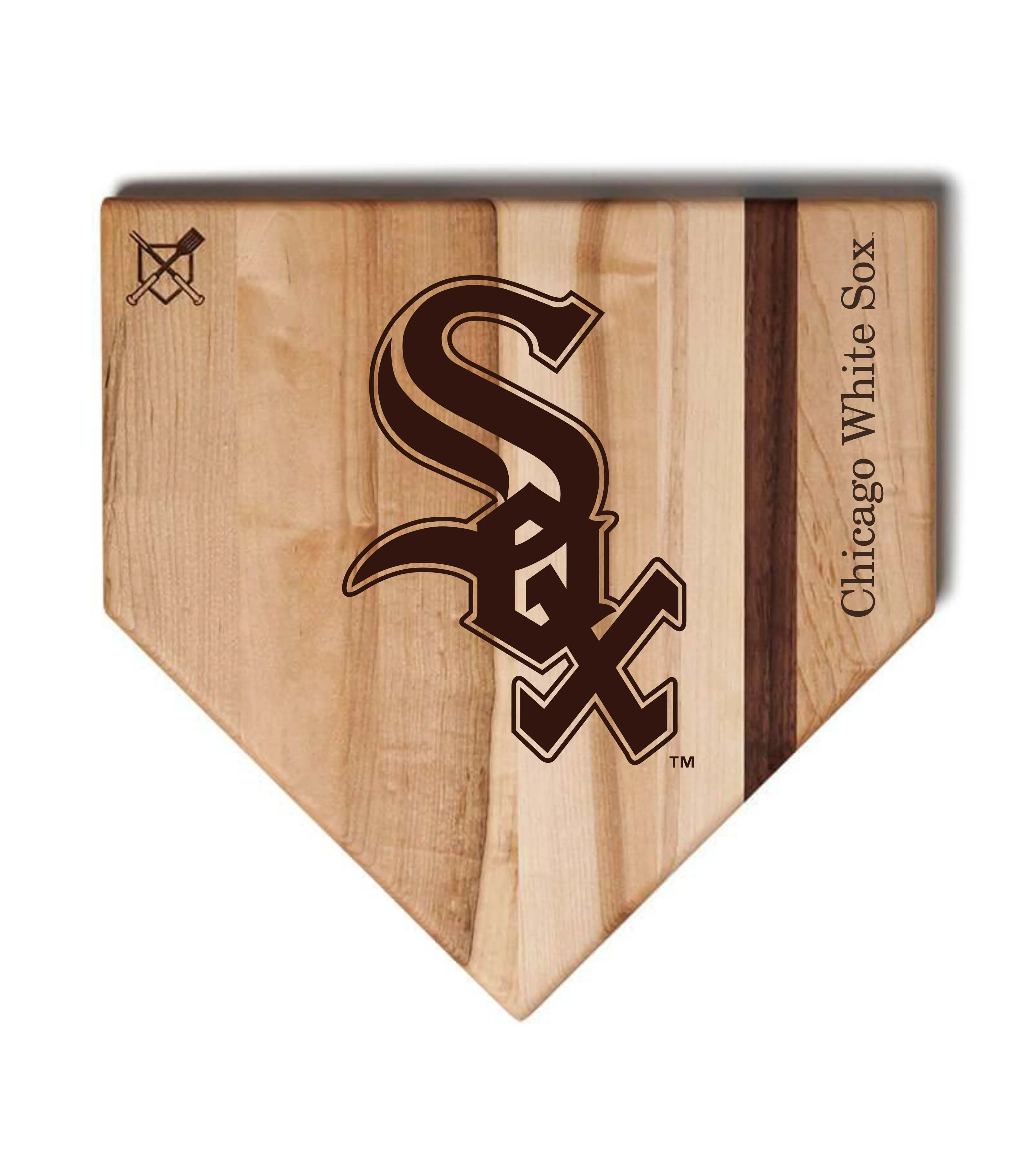 Chicago White Sox Home Plate Cutting Boards | Multiple Sizes | Multiple Designs