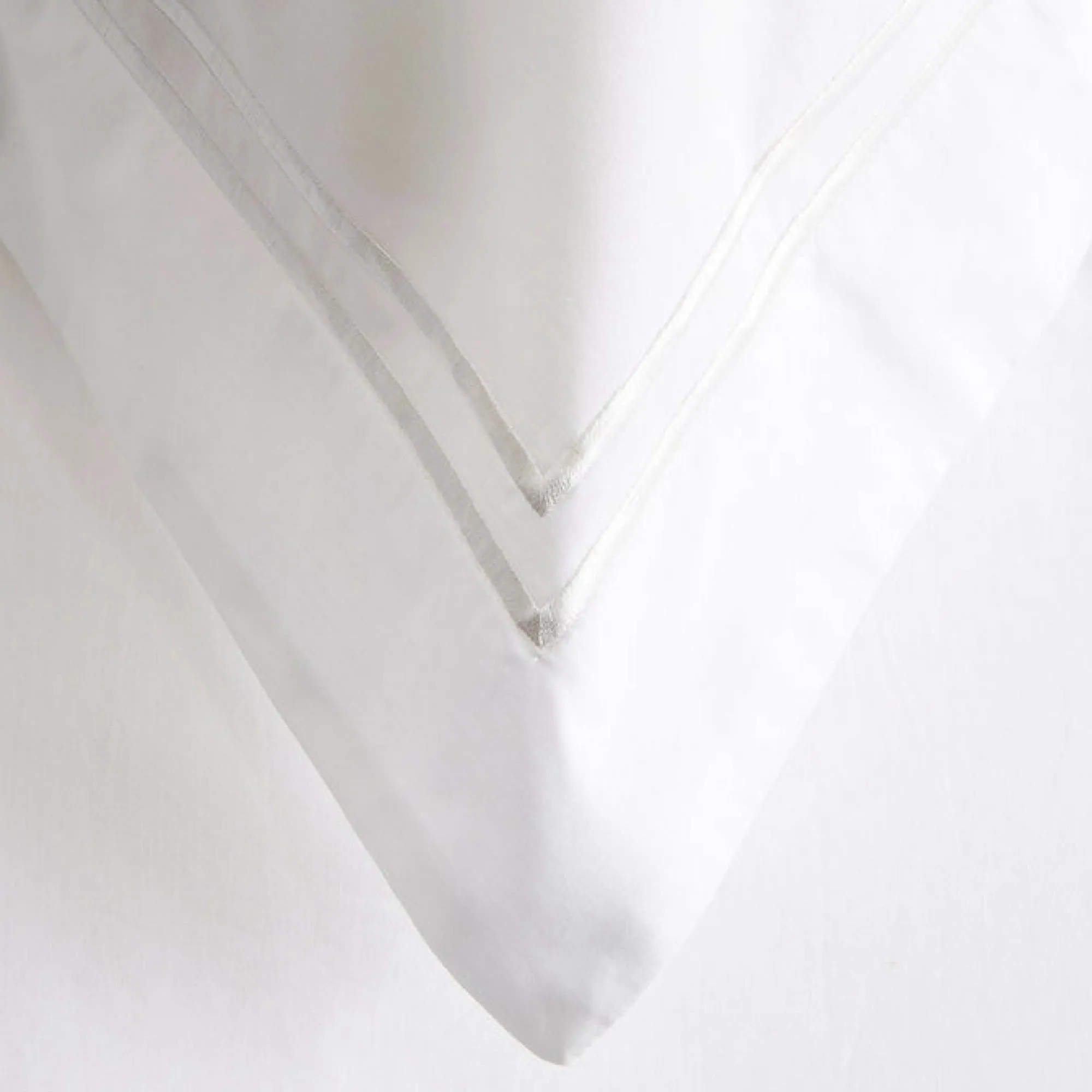 Classic Cotton Percale Duvet Set with Satin Stitching