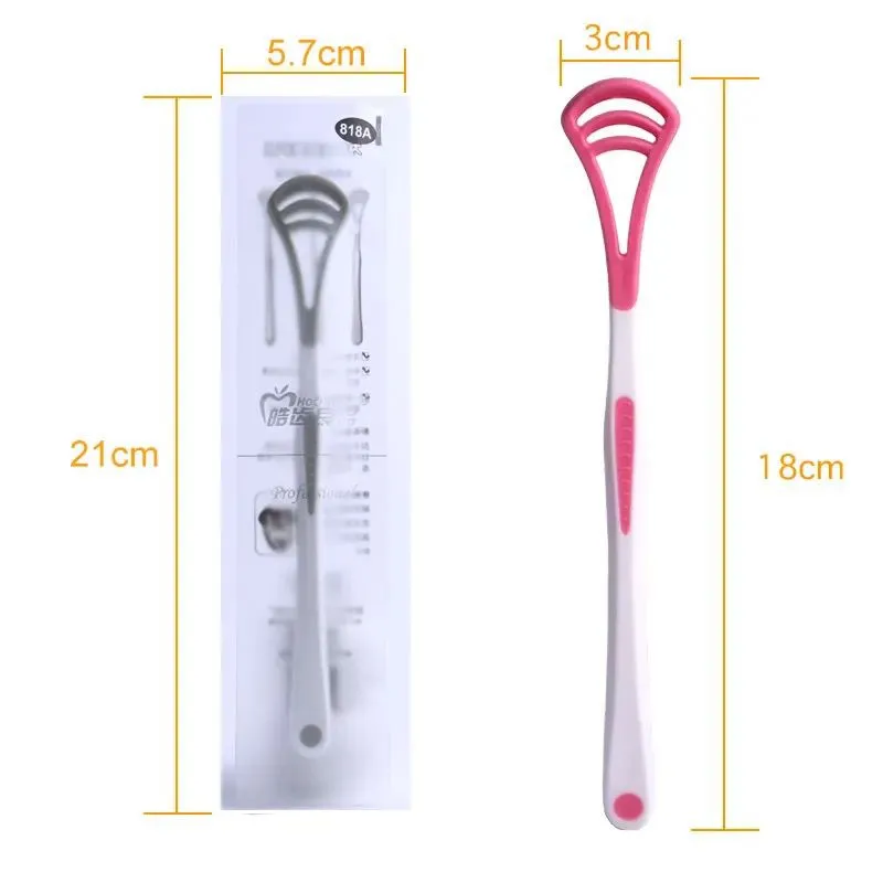 Colorful Silicone Tongue Scraper Cleaner 818A