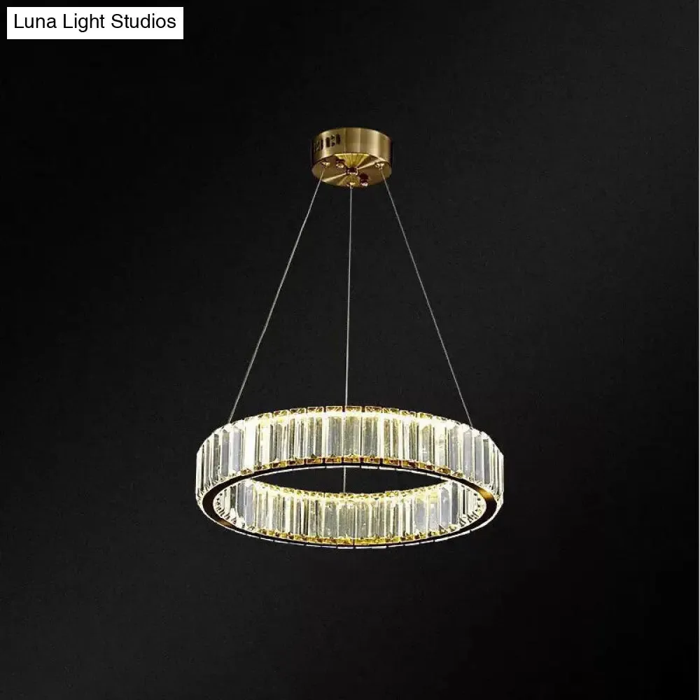 Contemporary LED Crystal Chandelier Pendant Light for Living Room