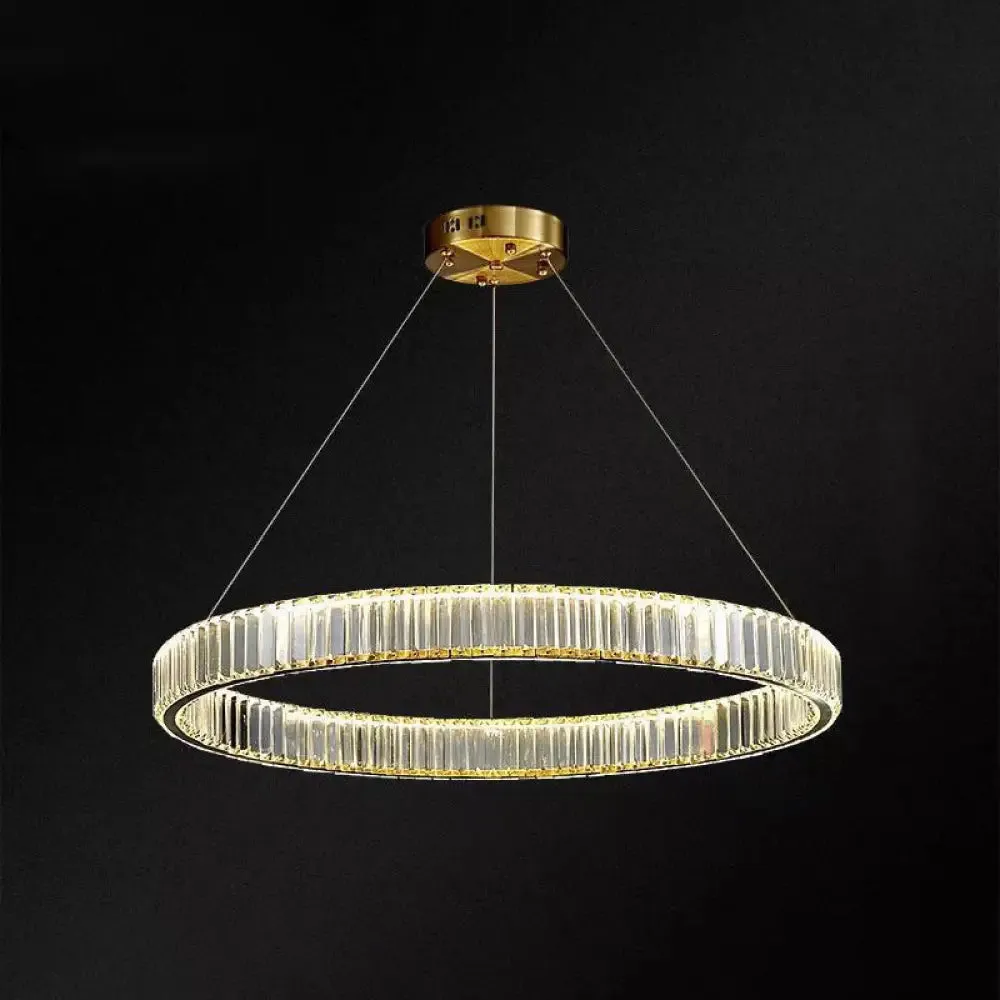 Contemporary LED Crystal Chandelier Pendant Light for Living Room