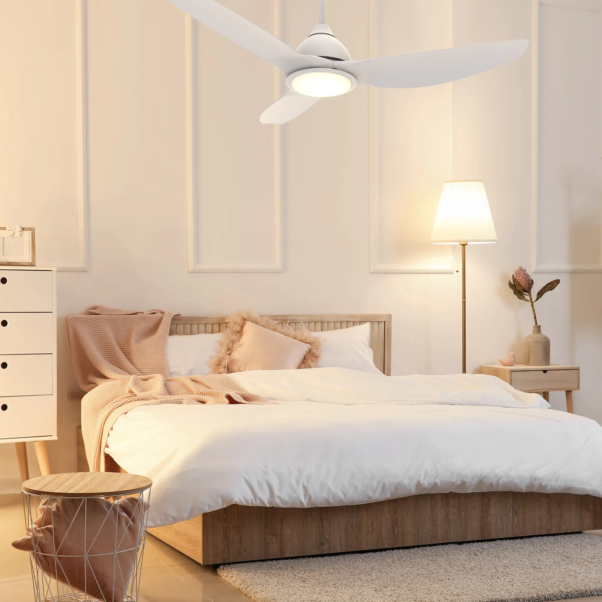 Cresta 52 inch Smart Ceiling Fan with Integrated LED Light and Remote