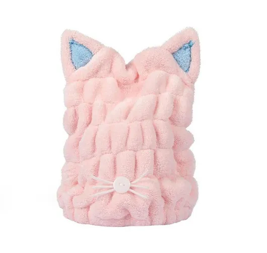 Cute Cat Ears Hair-Drying Towel Bath