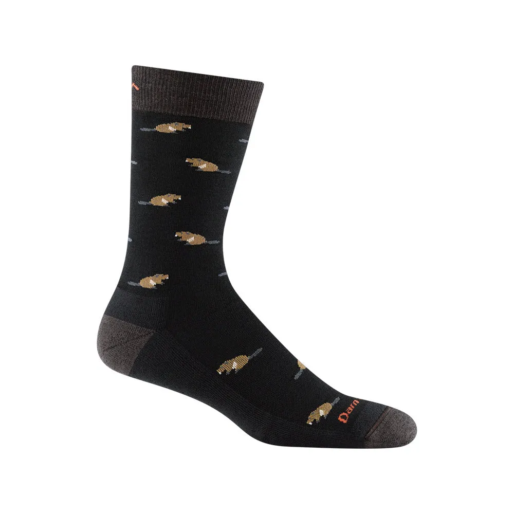 DARN TOUGH SAWTOOTH CREW SOCKS BLACK - MENS