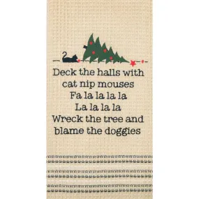 Deck The Halls Dish Towel