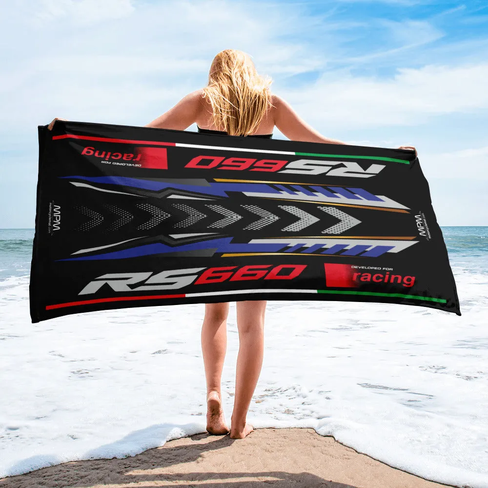 Designed Beach Towel Inspired by Aprilia RS660 Tribute Motorcycle Model - MM9275