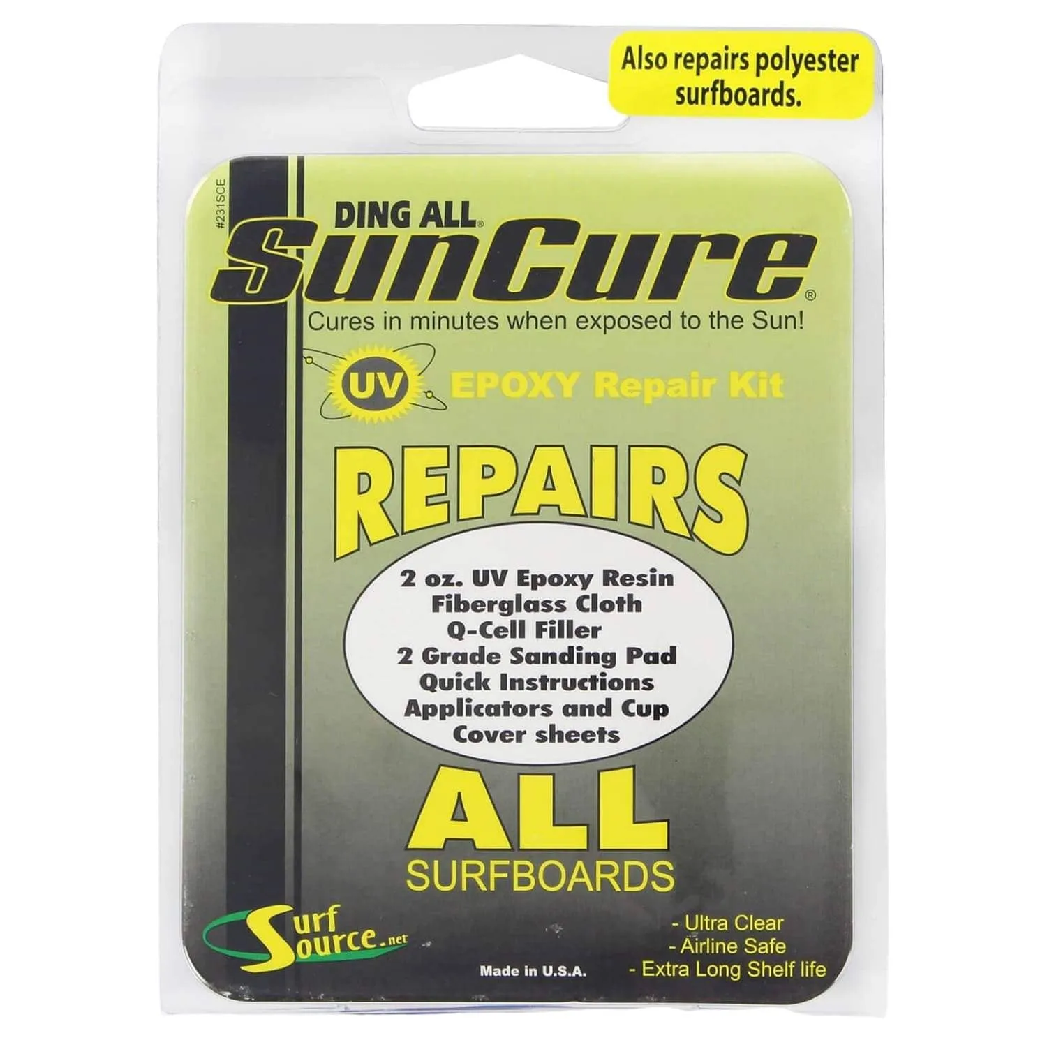 Ding All Sun Cure Repairs All Surfboards Epoxy Repair Kit - 2oz