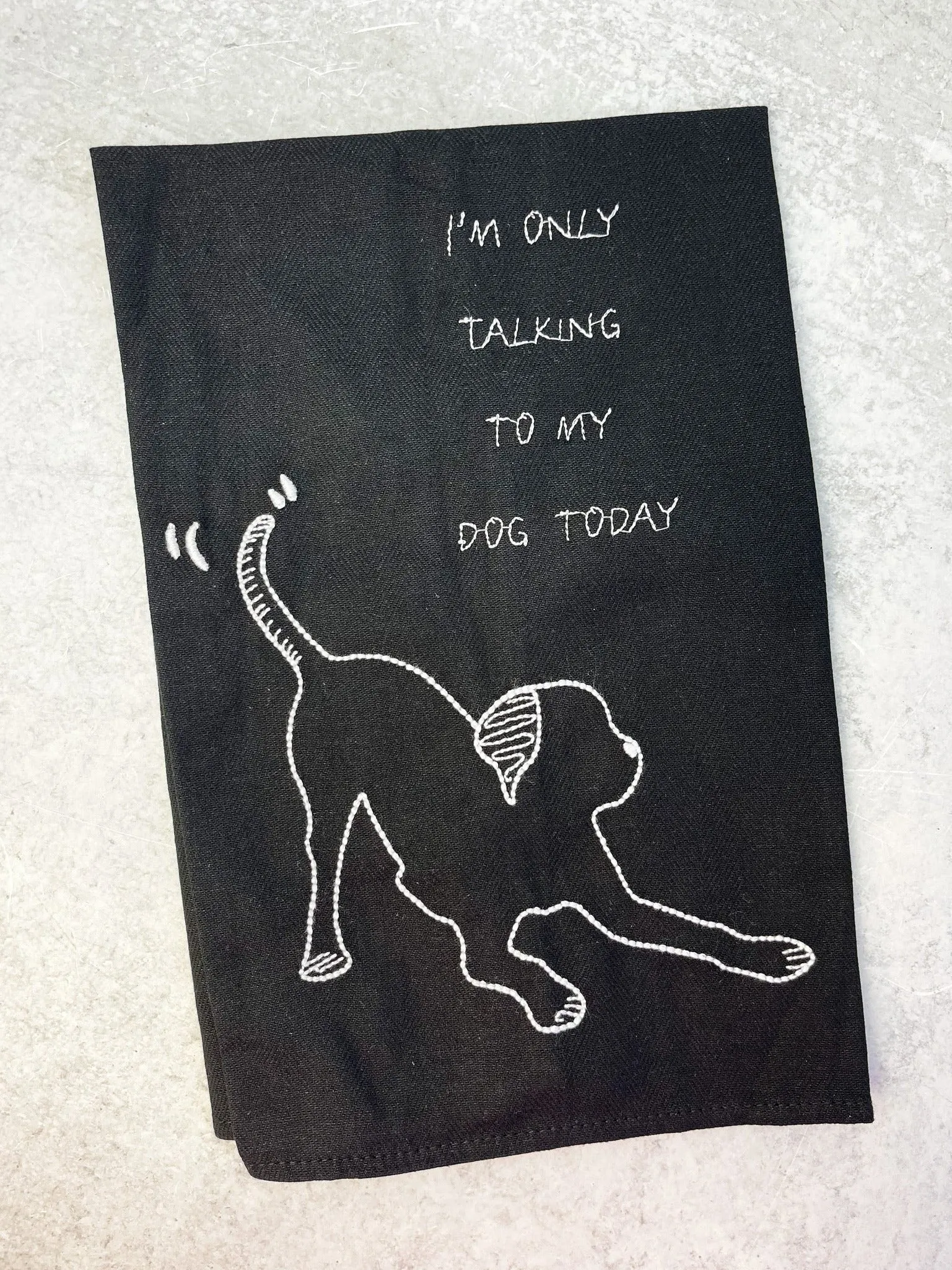 Dog Embroidered Towels by Mud Pie