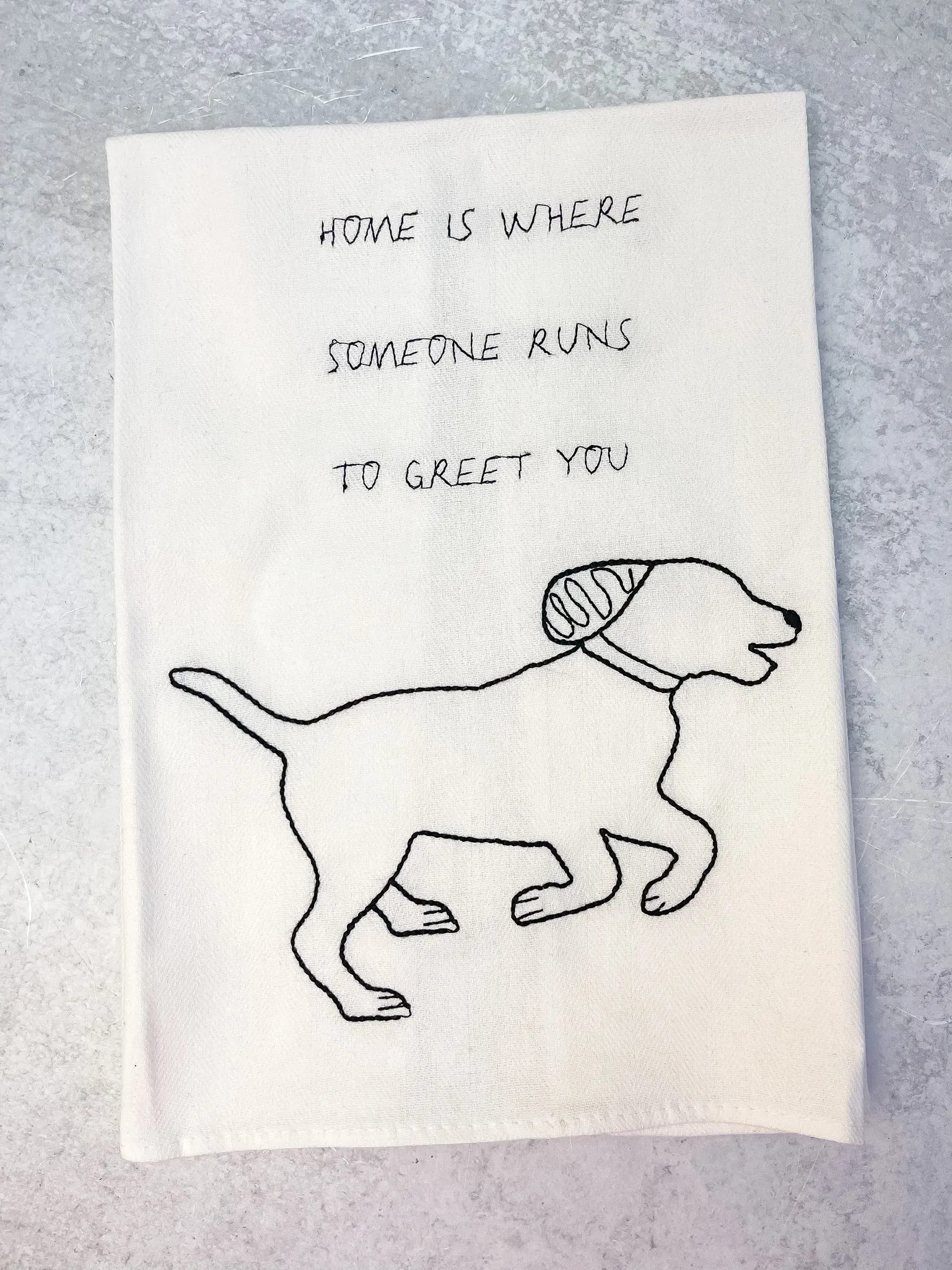 Dog Embroidered Towels by Mud Pie