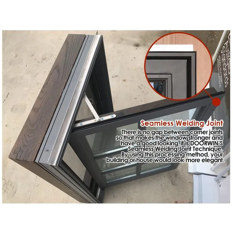 DOORWIN 2021Factory windows crank out window with grill design and mosquito net grills inside