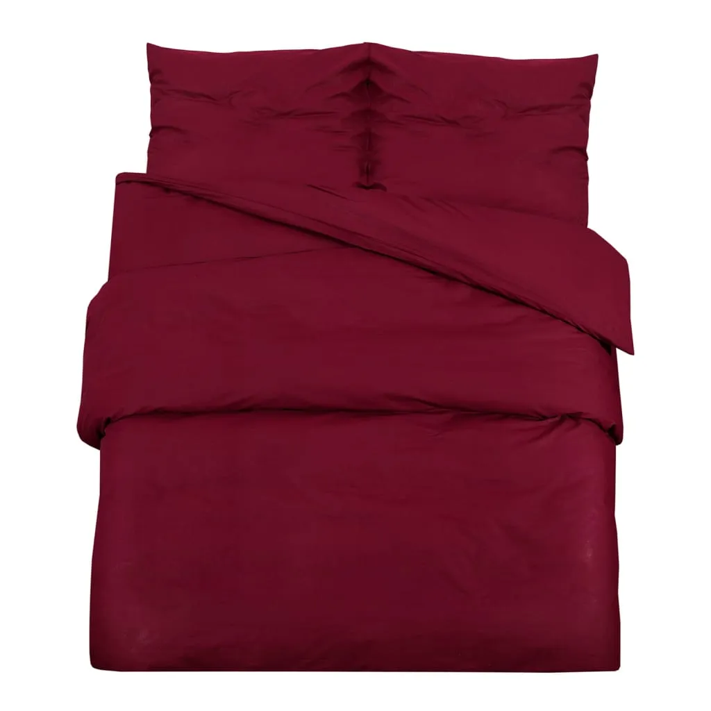 Duvet Cover Set Bordeaux 200x200 cm Light-weight Microfiber