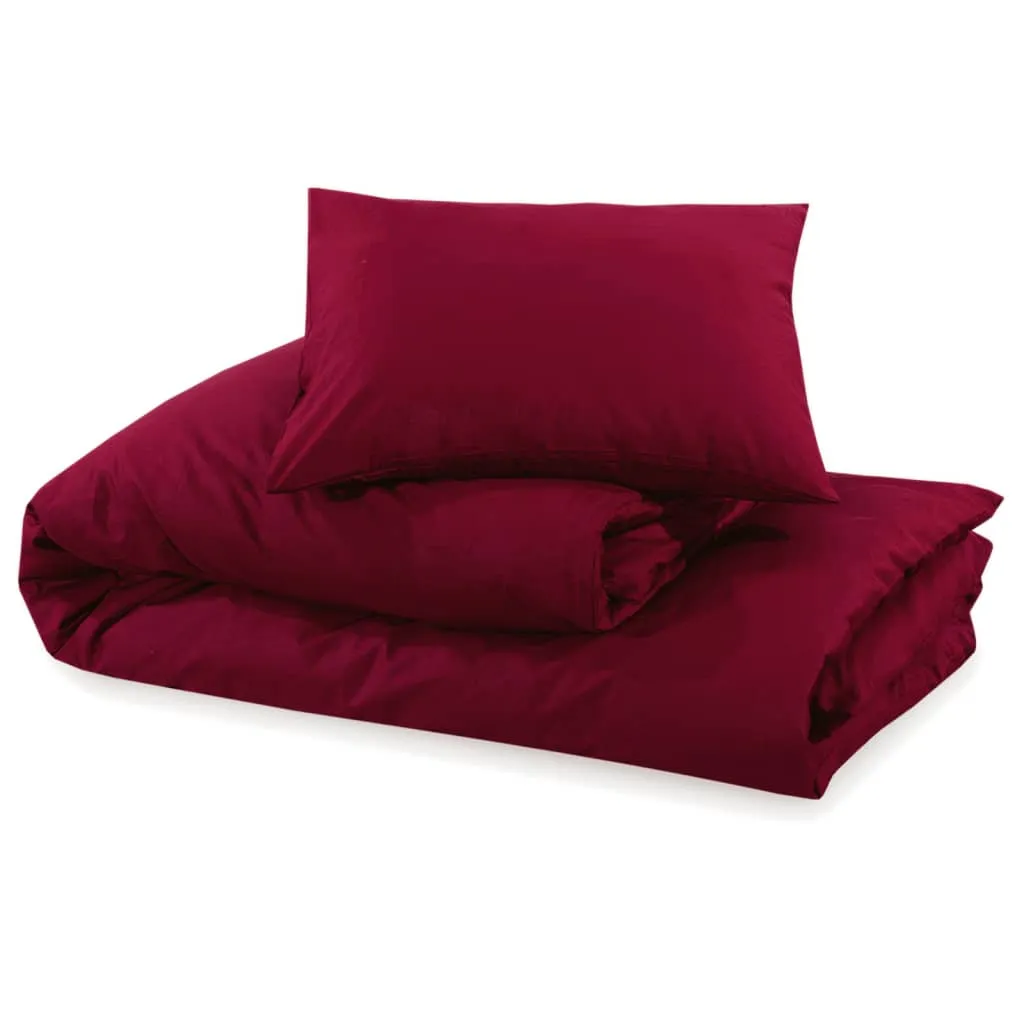 Duvet Cover Set Bordeaux 200x200 cm Light-weight Microfiber