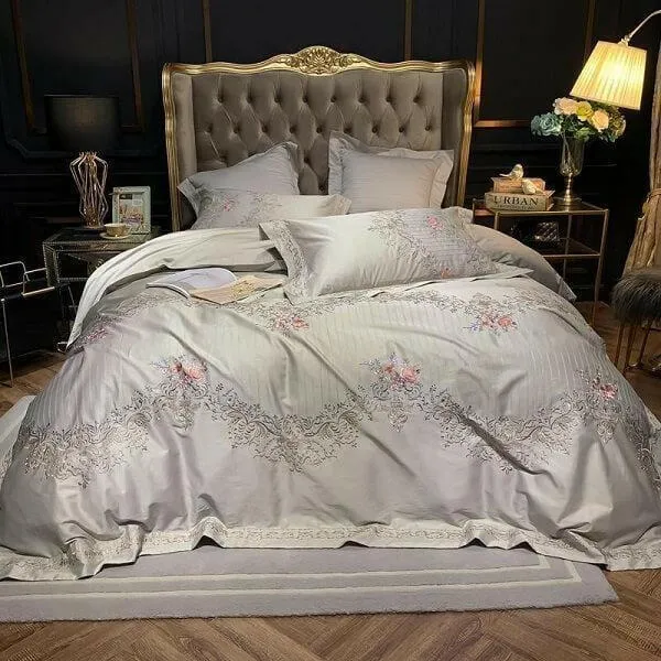 Efodia Ultra Egyptian Cotton Premium Embroidery Duvet Cover Set