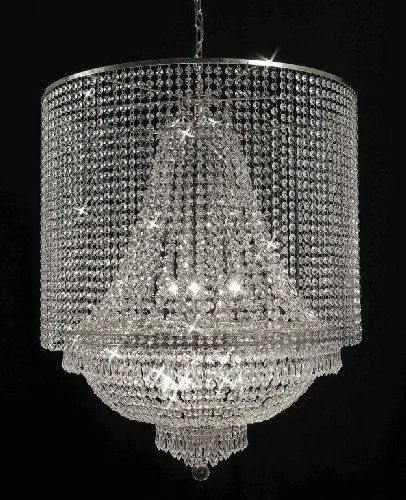 Empire Crystal Chandelier Lighting With Crystal Shade - F93-Silver/C1/870/9