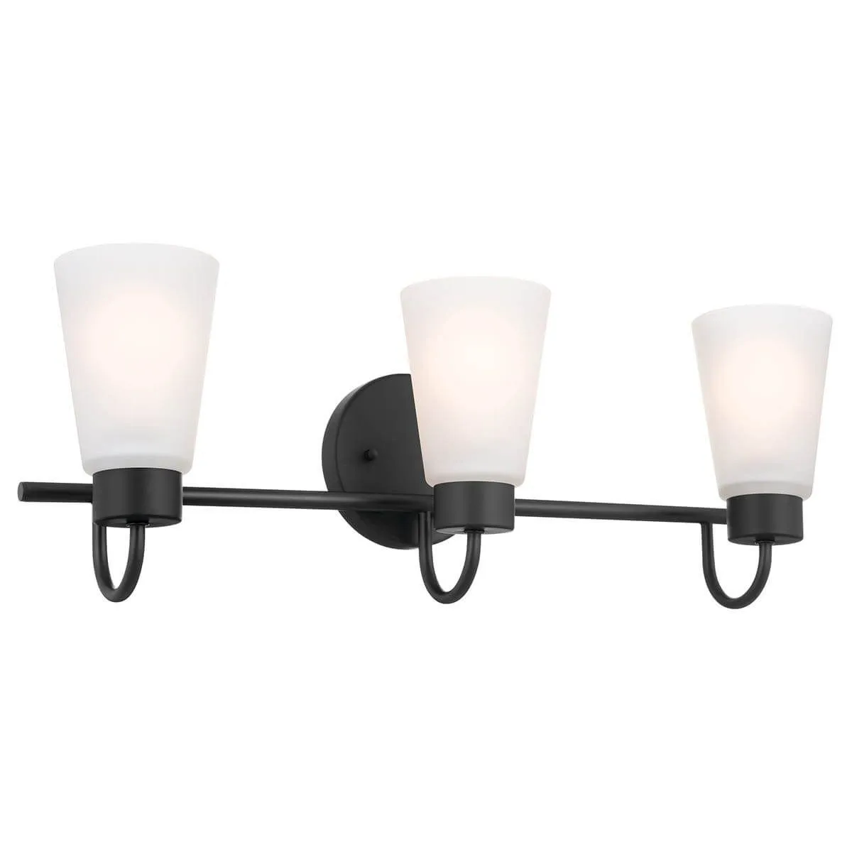 Erma 23 in. 3 Lights Vanity Light Black finish