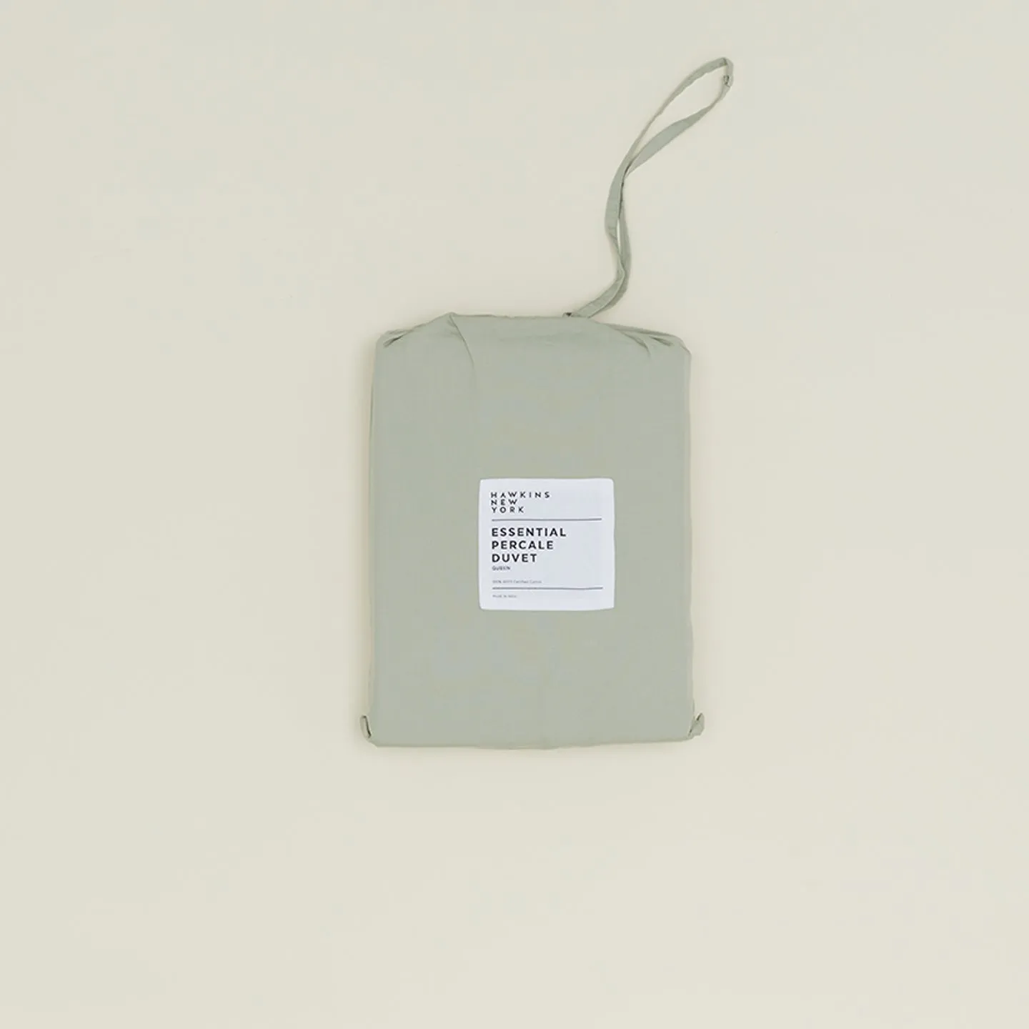 Essential Percale Duvet - Sage