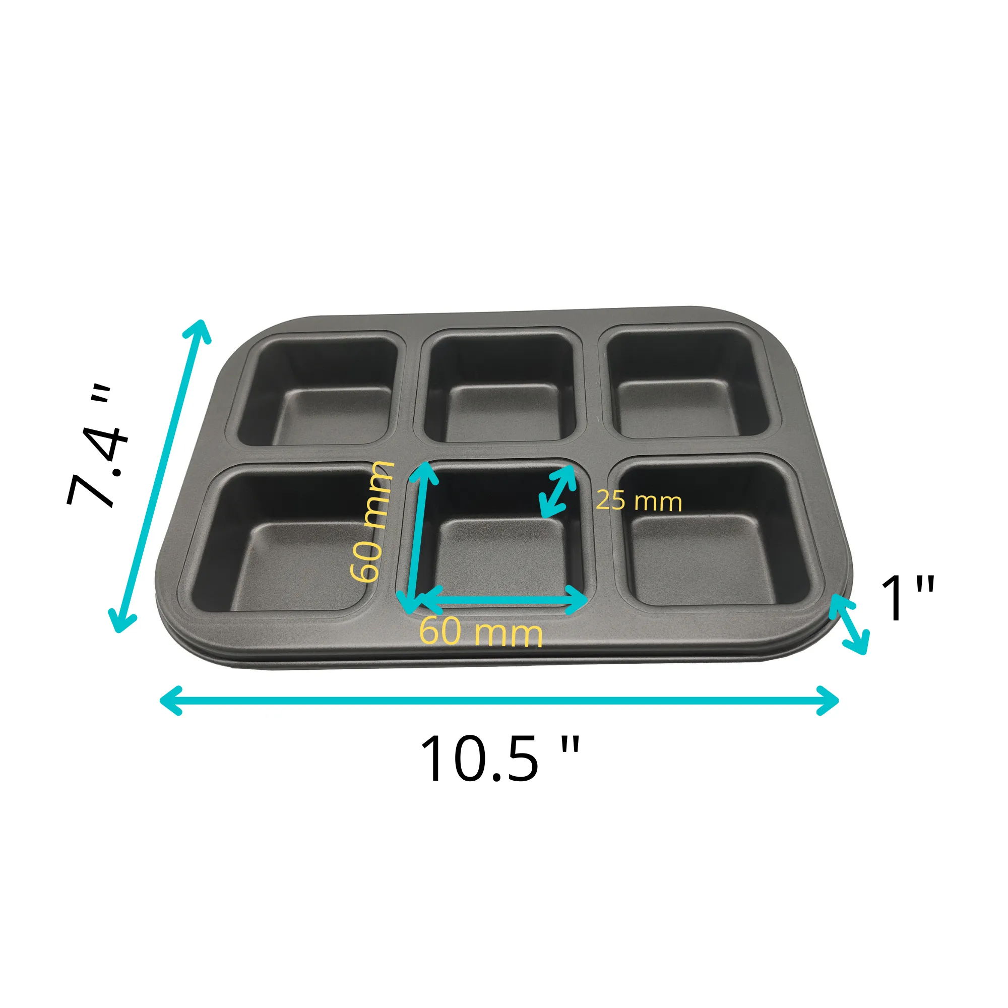 Esslly Non-Stick Baking Trays | 12-Cavity & 6-Cavity Bakeware for Brownies and More