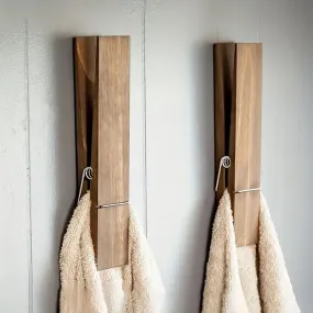 Extra Large Wooden Towel Holder