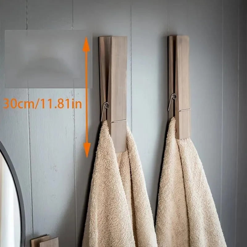 Extra Large Wooden Towel Holder