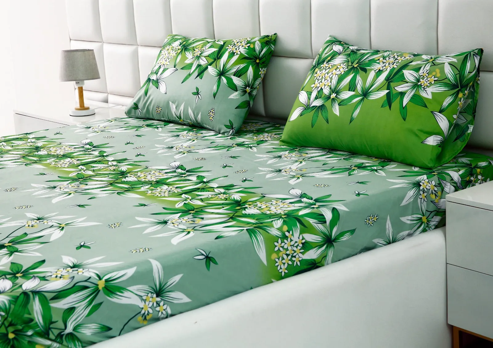 Fitted Bed Sheet-Green Gold