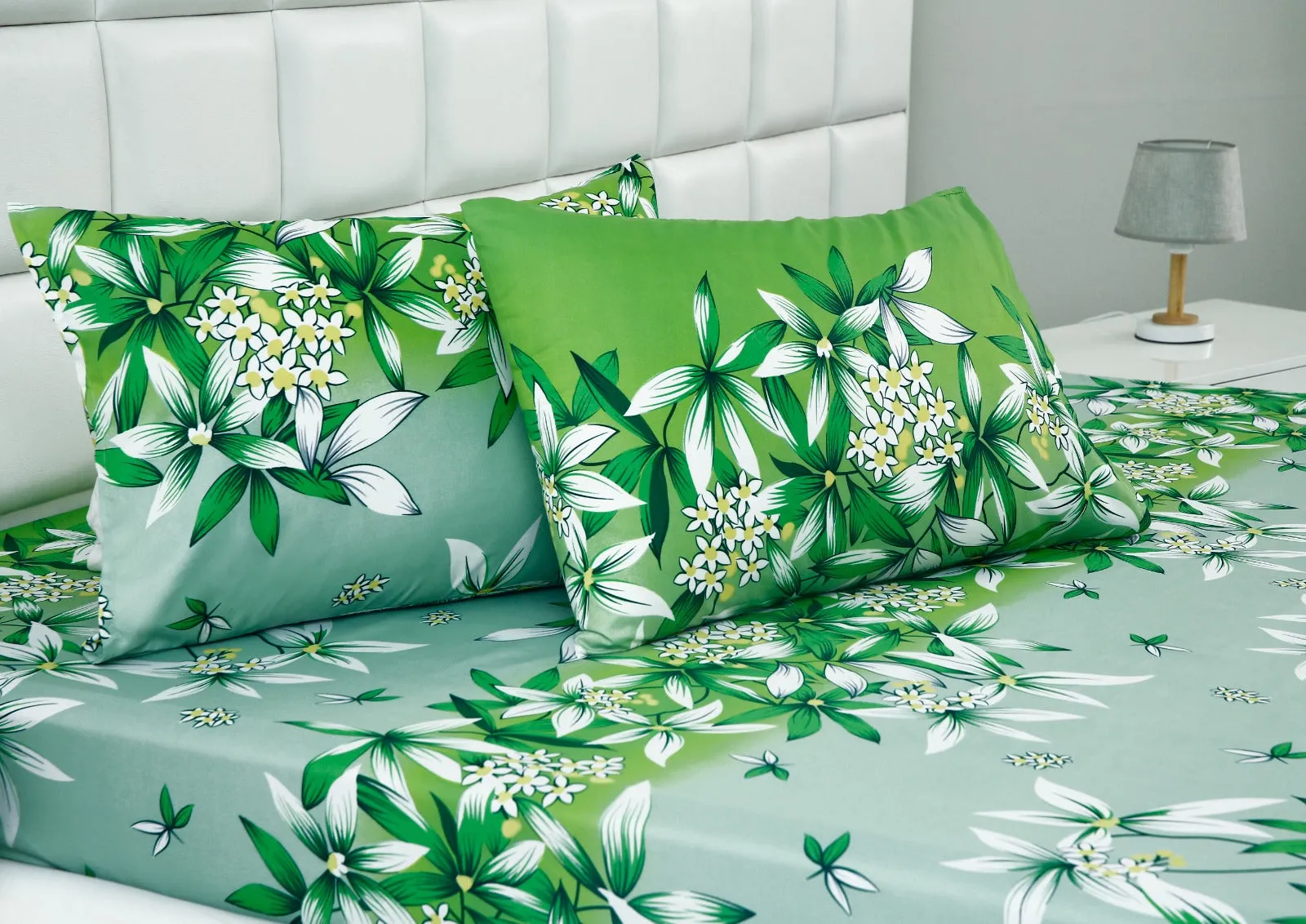 Fitted Bed Sheet-Green Gold