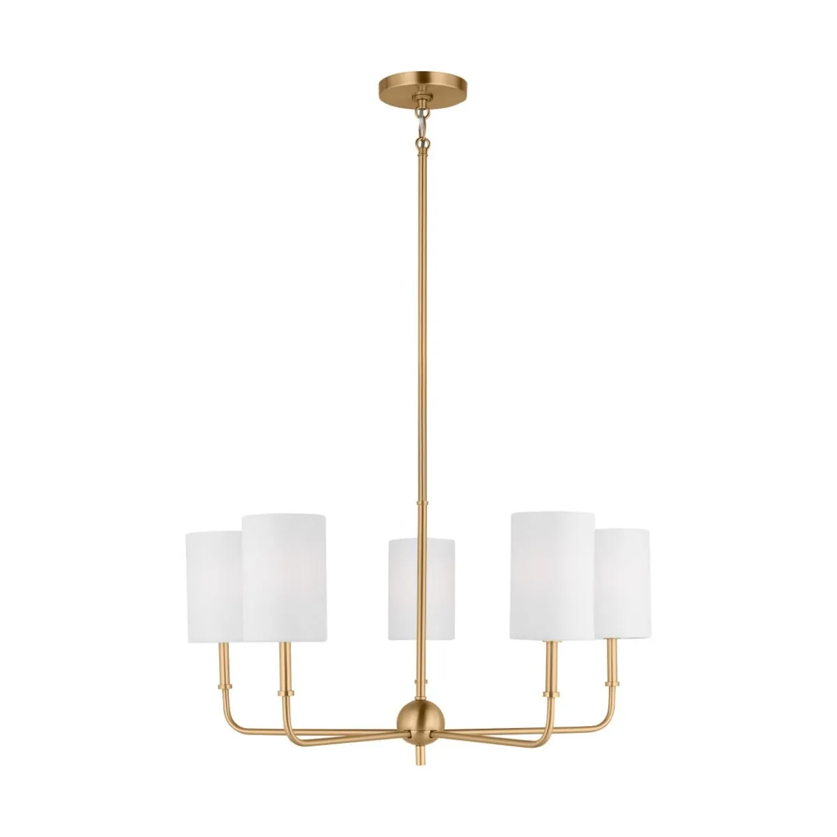 Foxdale 5 Lights LED Chandelier Satin Brass finish