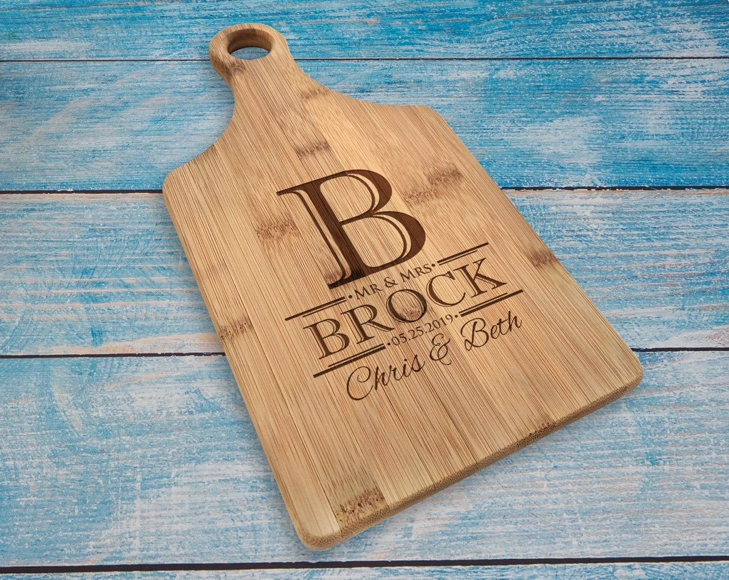 Future Mr. Mrs. Custom Paddle Board Engraved Kitchen Cutting Board Bride Gift Bridal Shower Decoration Engagement Gifts for Couples Him Her