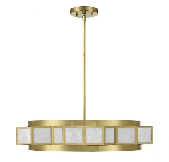 GIDEON 4-LIGHT CHANDELIER, WARM BRASS