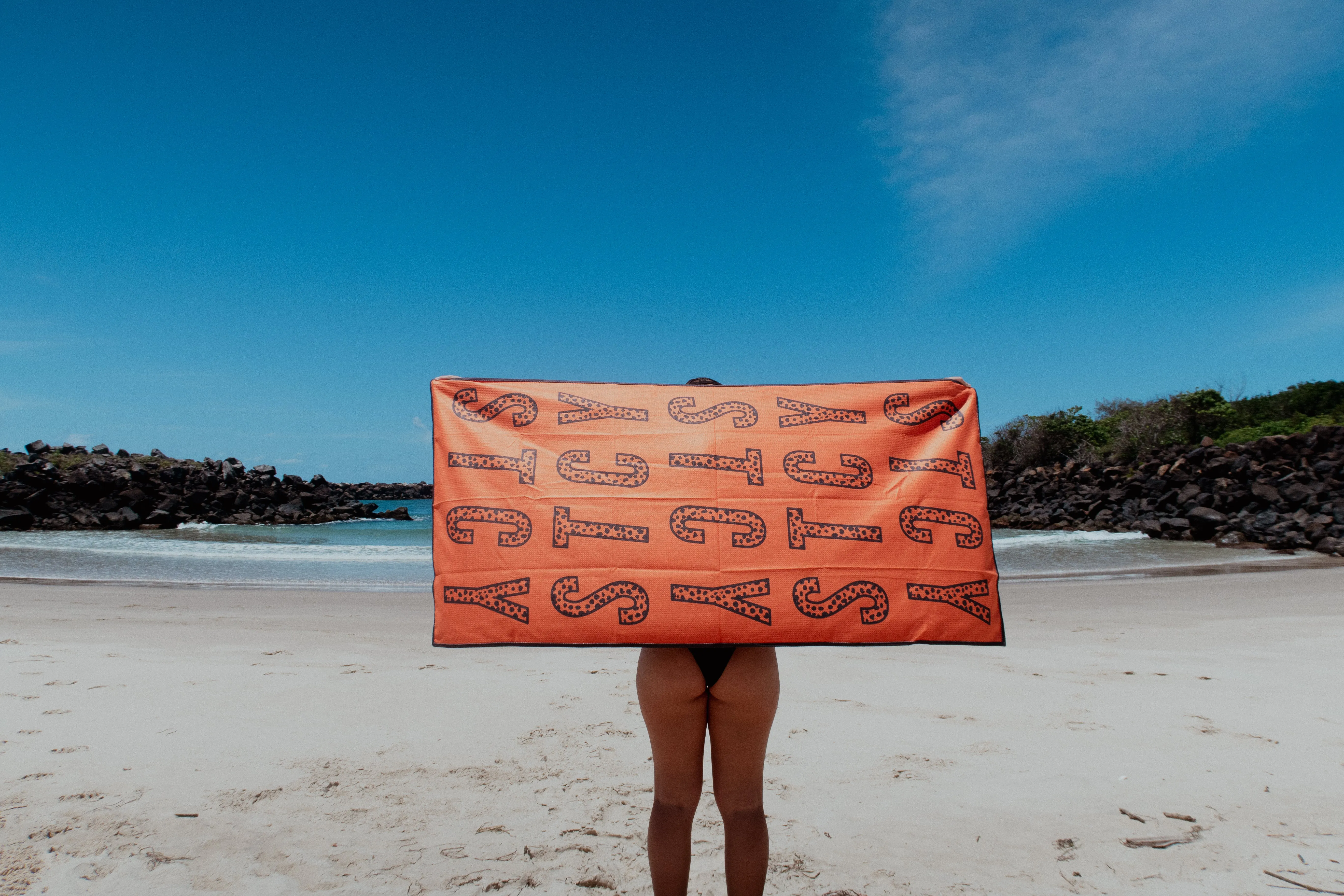 GLAM ROCK BEACH TOWEL / ORANGE