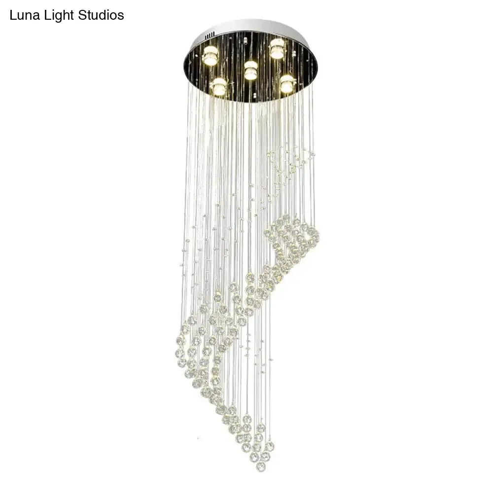 Gloria - Modern Staircase Crystal Chandelier