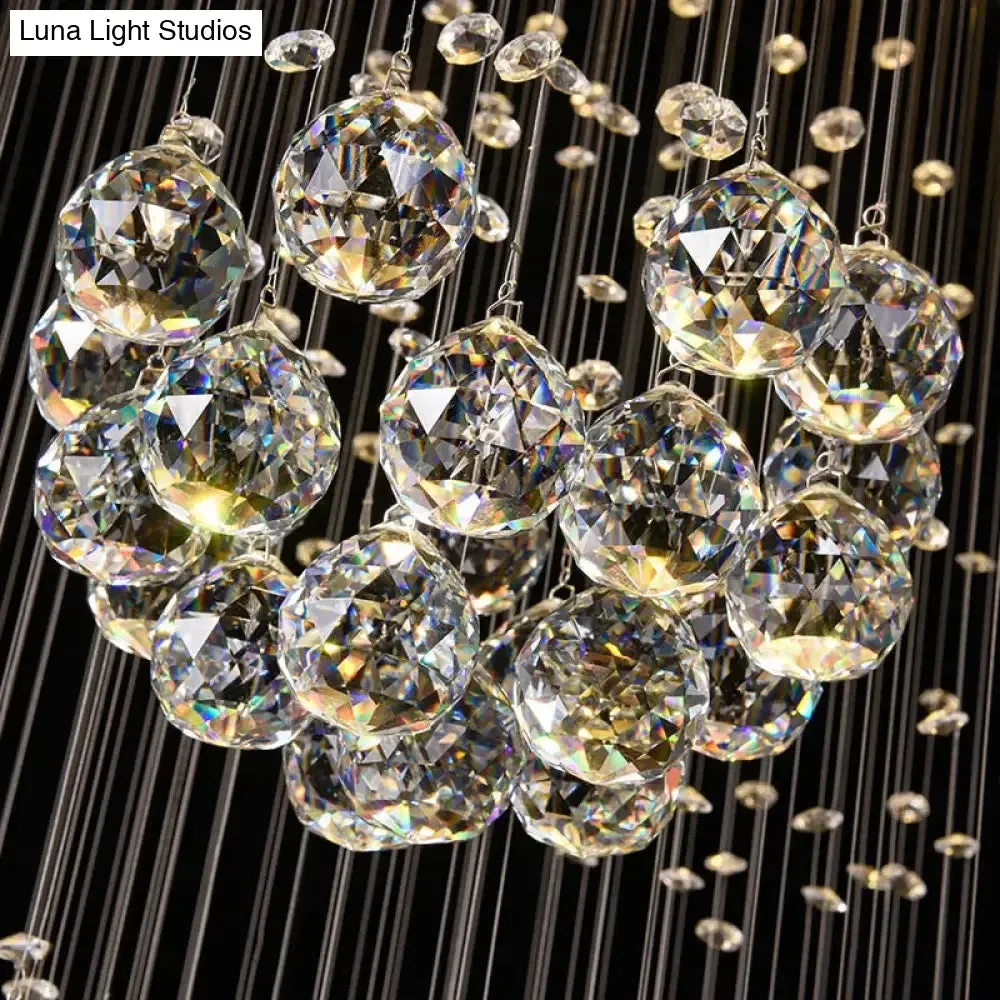 Gloria - Modern Staircase Crystal Chandelier