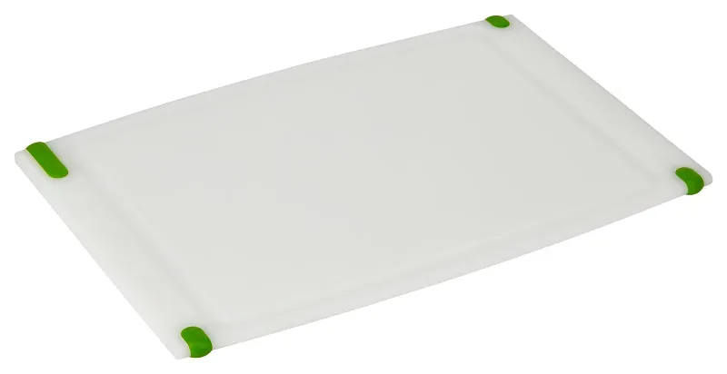 Goodcook 20309 Cutting Board, 15 in L, 10 in W, Plastic, White :EA: QUANTITY: 1