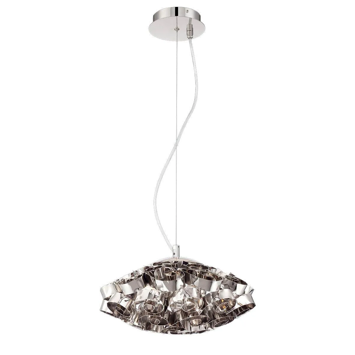 Grace 3 Lights Chandelier Nickel Finish