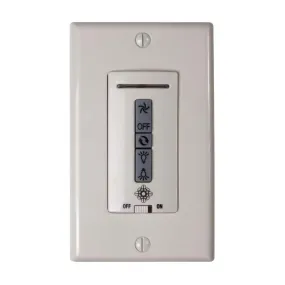 Hard-Wired Wall Remote Control, Receiver, White/Almond Switch Plates. Brushed Pewter Receiver Hub