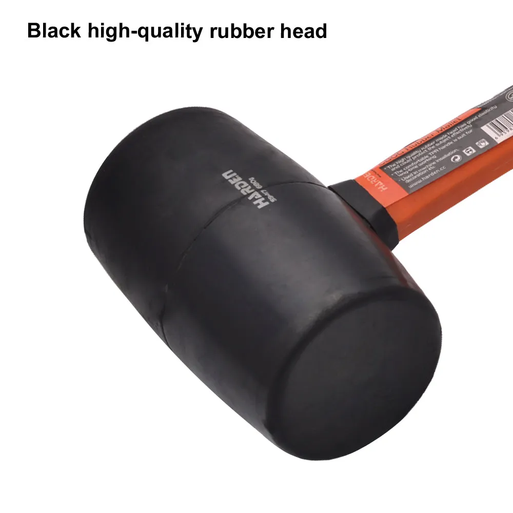 Harden Rubber Mallet with  Firbregalss Handle 500g