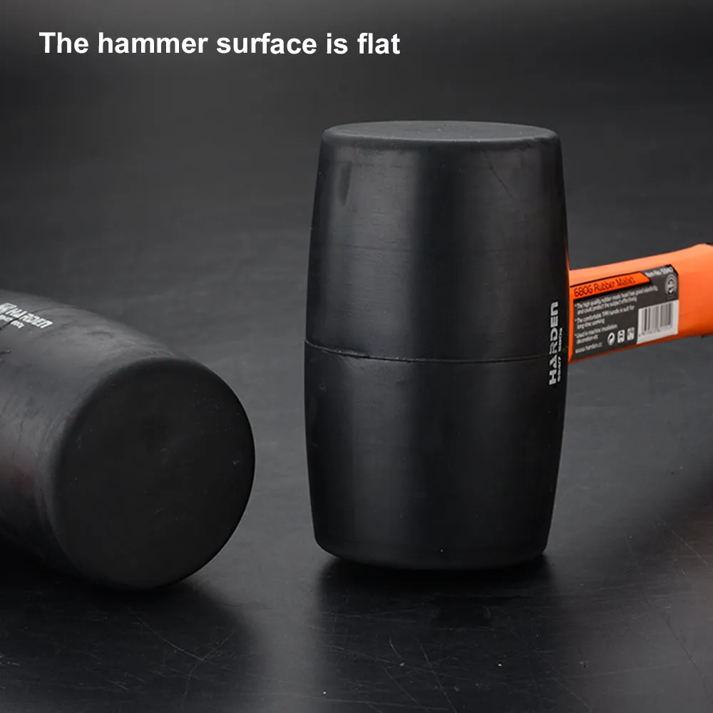 Harden Rubber Mallet with  Firbregalss Handle 500g