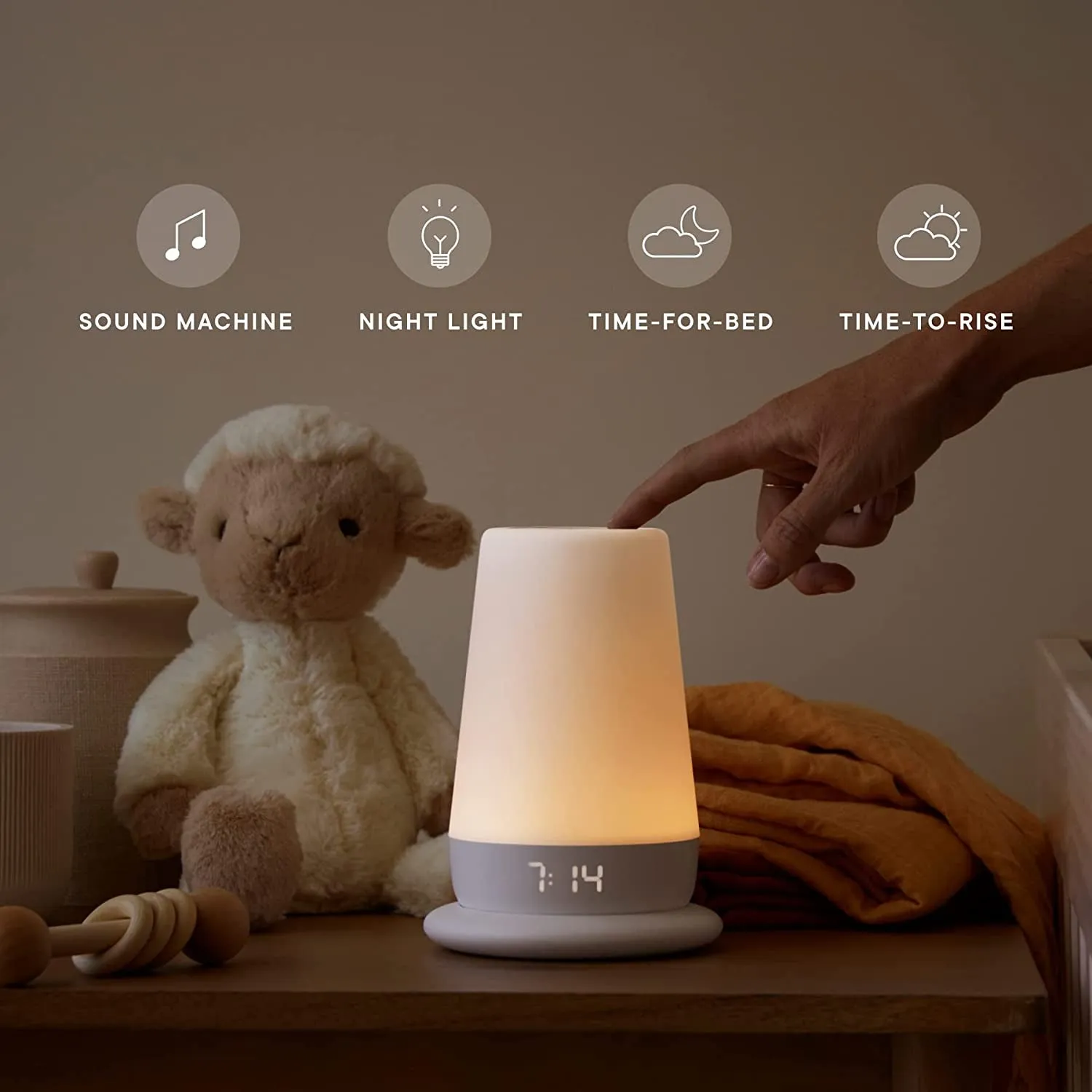 Hatch Rest  Baby & Kids Sound Machine | 2Nd Gen | Child’S Night Light, Alarm Clock, Toddler Sleep Trainer, Time-To-Rise, White Noise, Bedtime Stories, Portable, Backup Battery (With Charging Base)